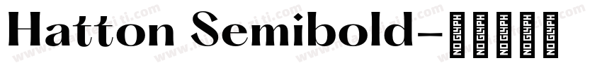 Hatton Semibold字体转换